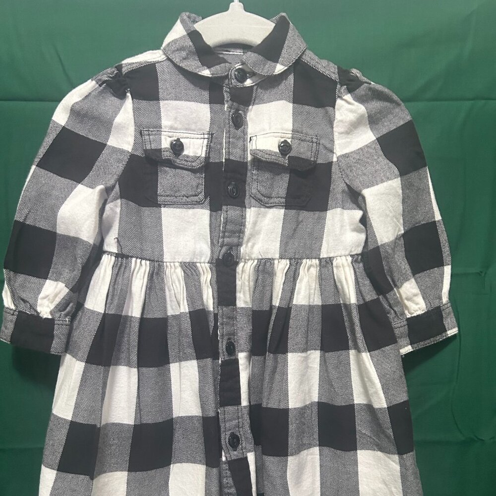 Ralph Lauren infant black and white plaid dress, 6 months
